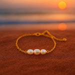 Yasmin | Armband med tre pärlor