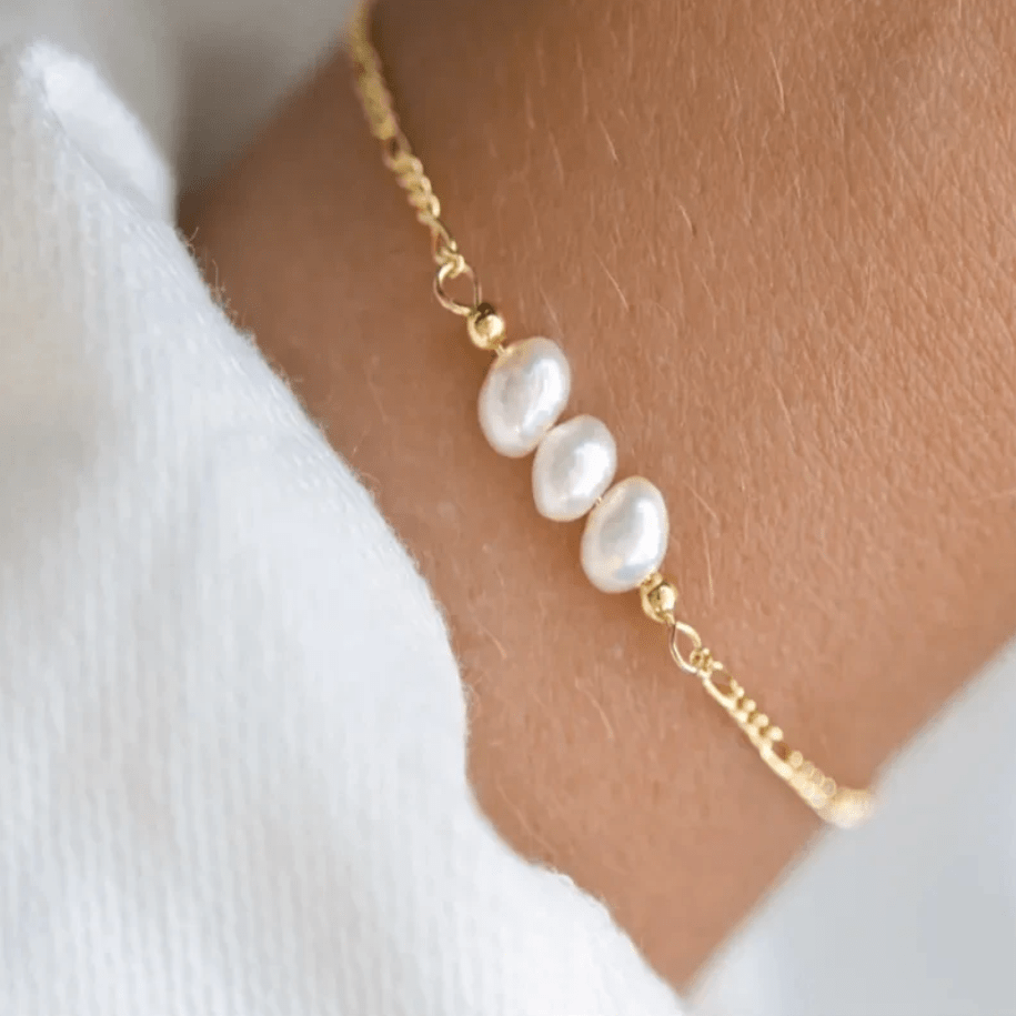 Yasmin | Armband med tre pärlor