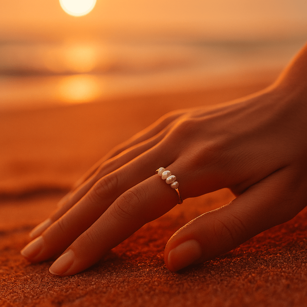 Renate | Ring med fem pärlor