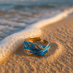 Traudel | Ring med blått mönster i vintagestil