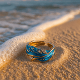 Traudel | Ring med blått mönster i vintagestil