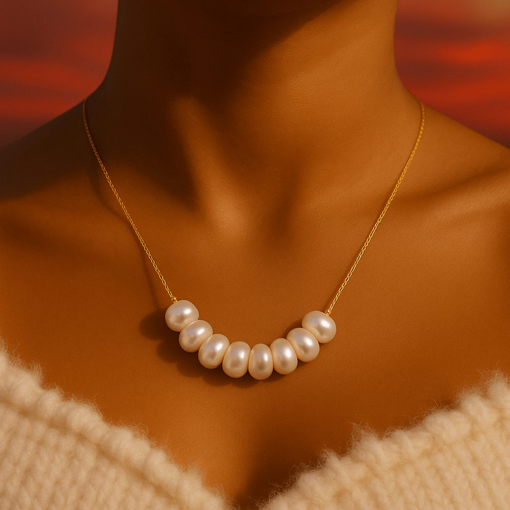 Elisa | Halsband med glänsande pärlor