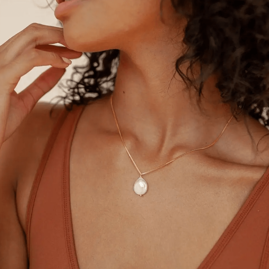 Jessica | Halsband med oval pärla