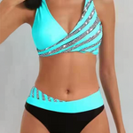 Maria | Mönstrad bikini i varma färger