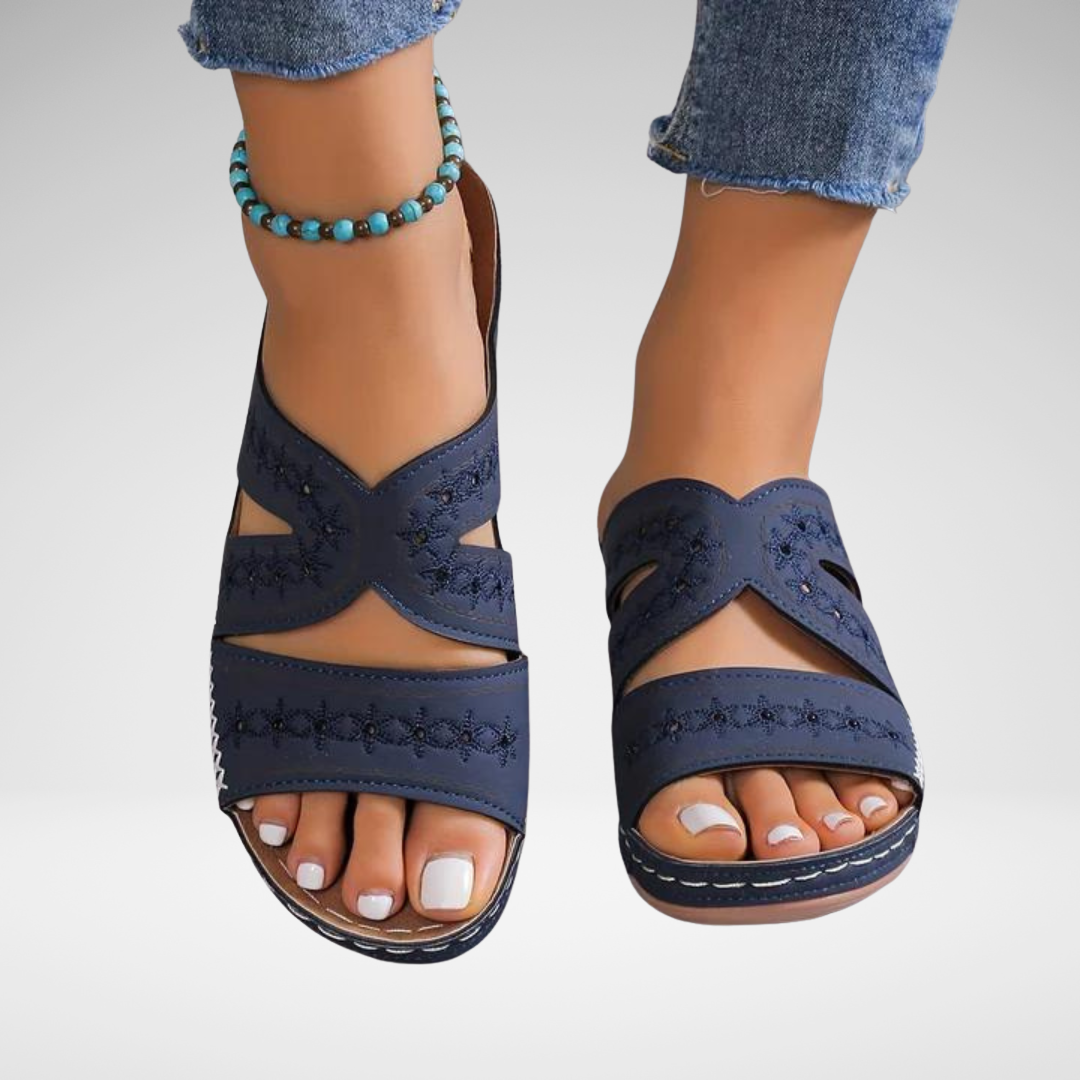 Leyla | Sandaler med bred häl och stöd
