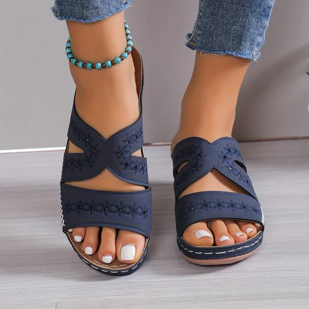 Leyla | Sandaler med bred häl och stöd
