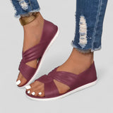 Natalie | Sandaler med korsade remmar och sluten häl