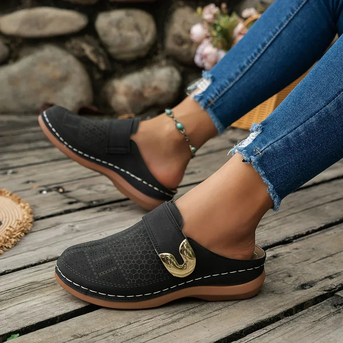 Reinhild | Eleganta sandaler med stödjande kilklack