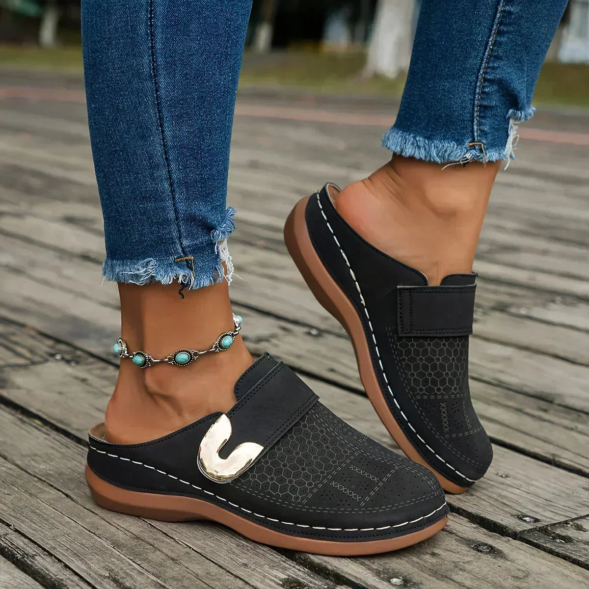 Reinhild | Eleganta sandaler med stödjande kilklack