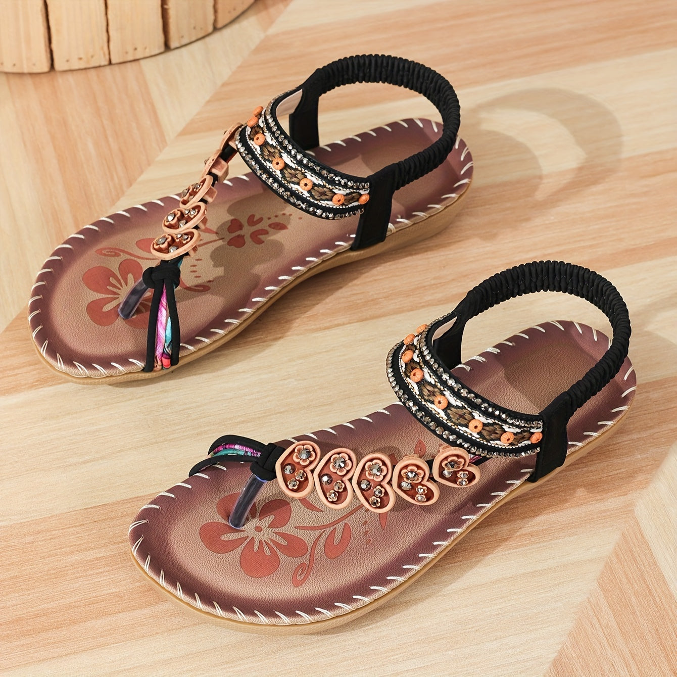 Gerlinde | Bekväma sandaler med pärldetaljer