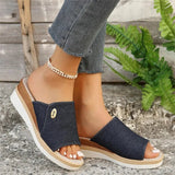 Lisa | Sandaler i canvas med denimkänsla
