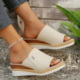 Lisa | Sandaler i canvas med denimkänsla