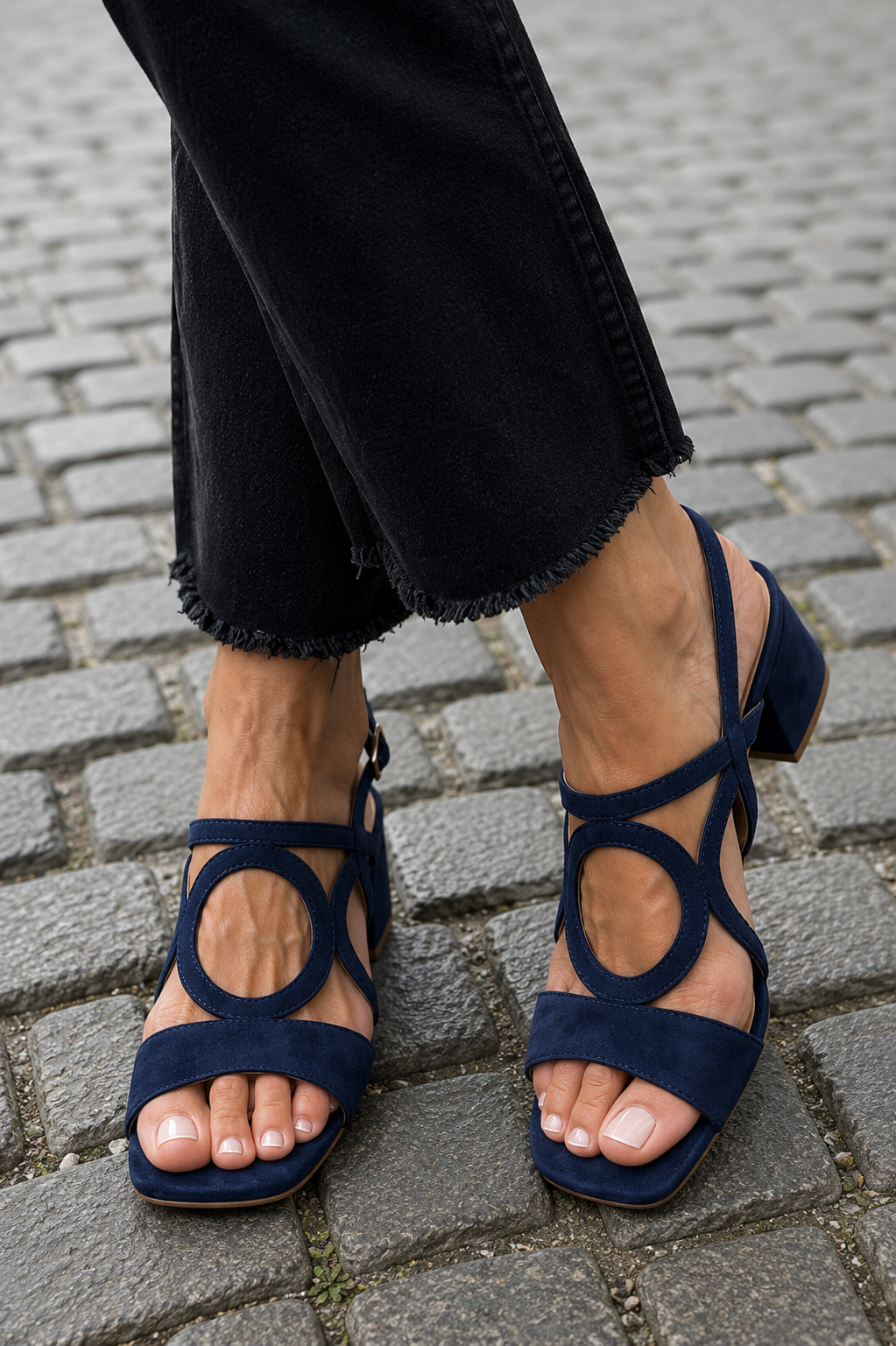 Astrid | Färgstarka sommarsandaler med rund detalj