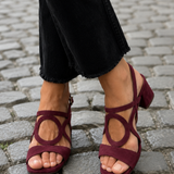 Astrid | Färgstarka sommarsandaler med rund detalj