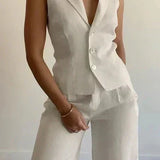 Pauline | Set med väst i neutral ton