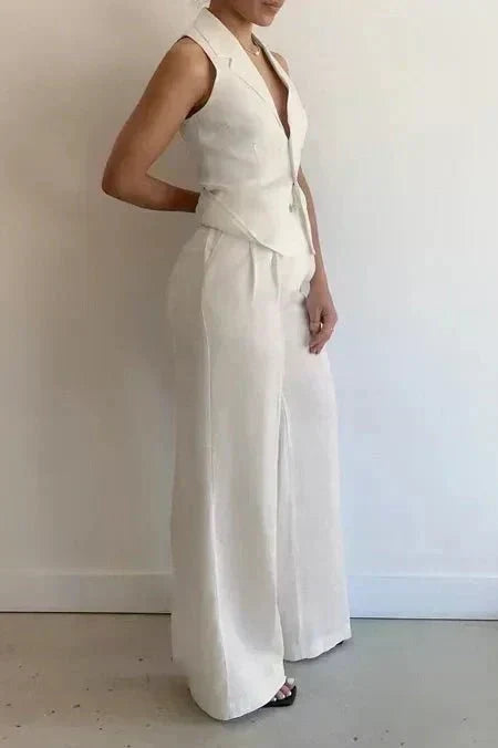 Pauline | Set med väst i neutral ton