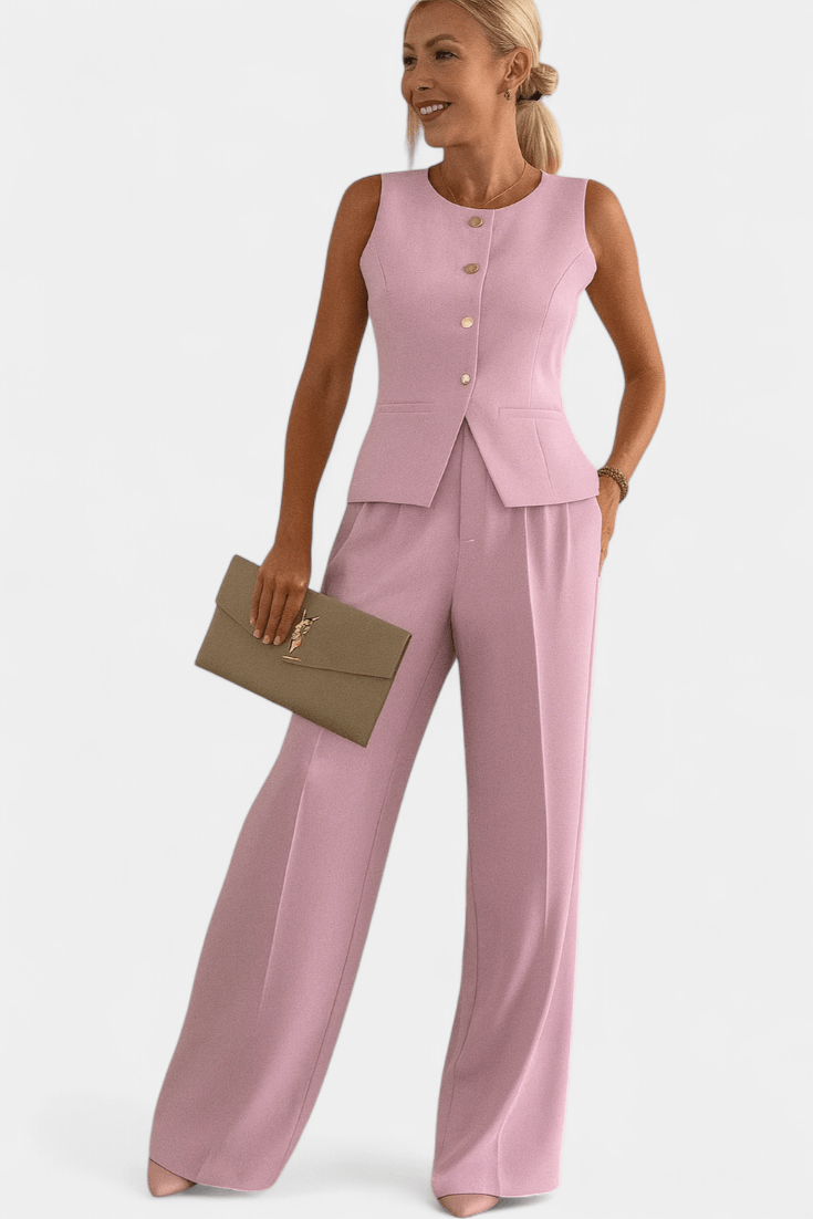 Irmgard | Rosa set med jacka