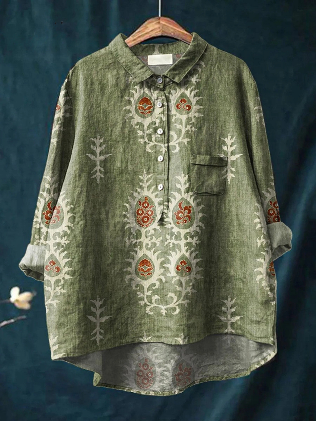 Frederike | Blus med etnoinspirerade vintageblommor