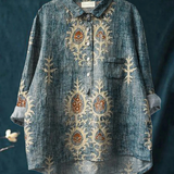 Frederike | Blus med etnoinspirerade vintageblommor