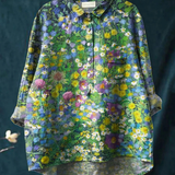 Sandra | Blus med blommönster i vintagestil