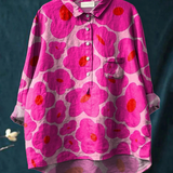 Rieke | Blus med starkt rosa blommor