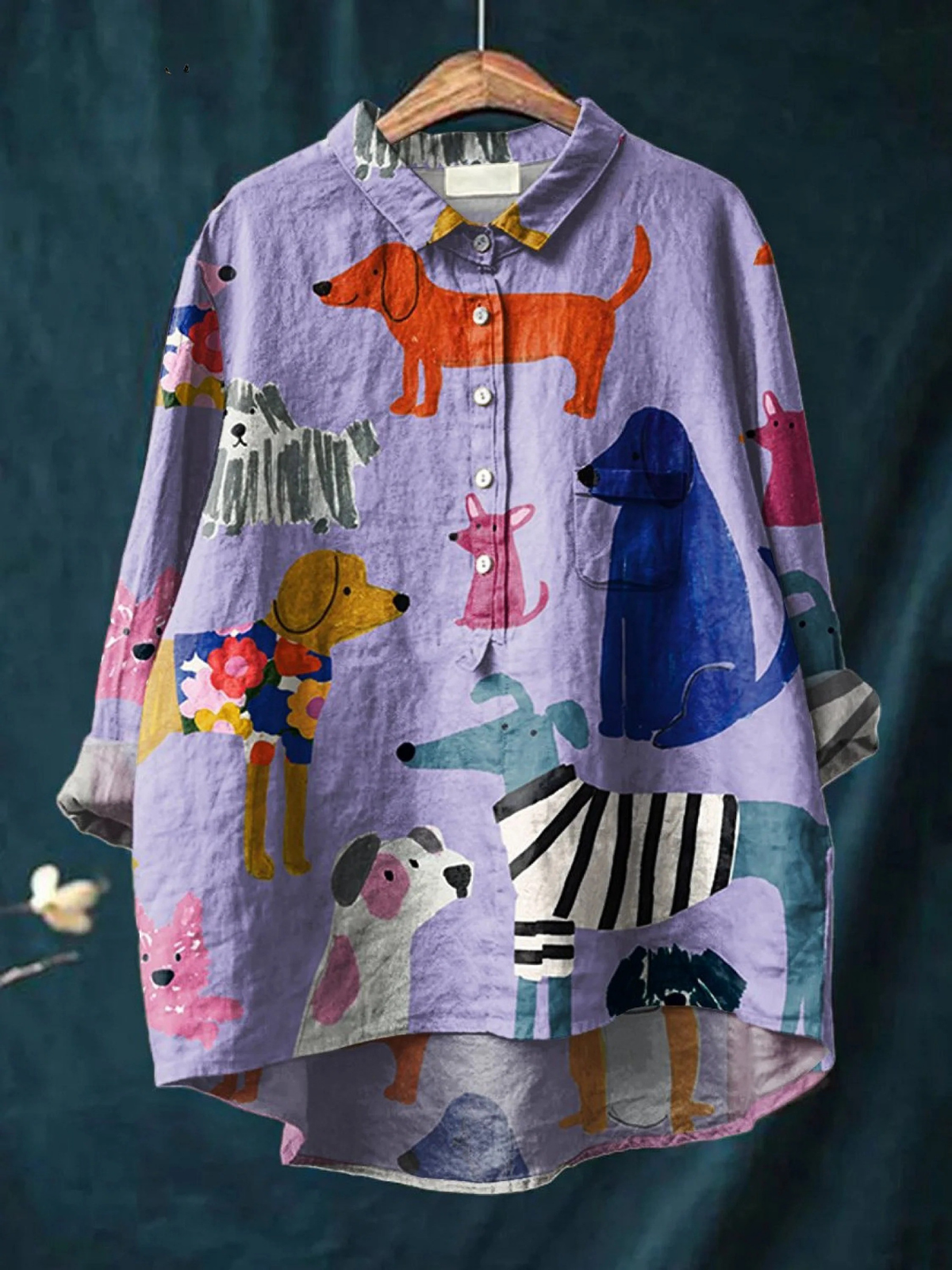 Gunda | Ledig t-shirt med hundmotiv
