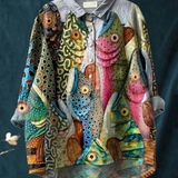 Rebecca | T-shirt med lekfullt fiskmotiv i vintagestil