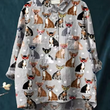 Rosalie | Blus med chihuahuamotiv