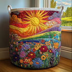 Sol över blomsterängen | Quiltad tvättkorg